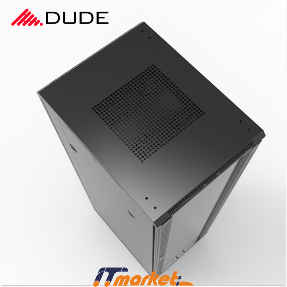 DUDE 22U 600X800 STANDING RACKMOUNT CABINET BLACK (NB-6822)-4